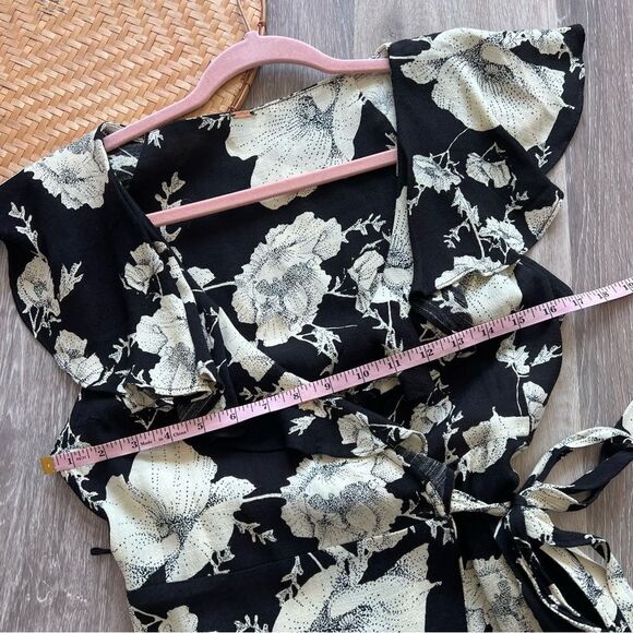 Free people French quarter floral mini wrap dress women’s size S‎ - Picture 5 of 8